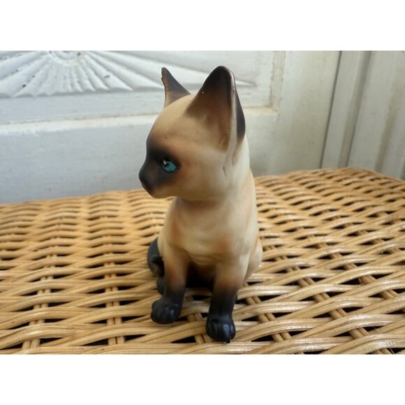 Vintage MCM Lefton Siamese Cat Kitty Figurine - Picture 3 of 9